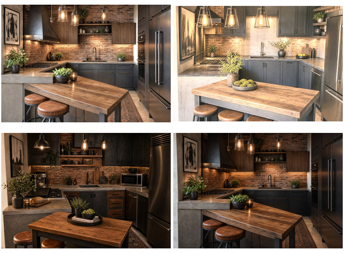 Cuisine transformée en 4 styles modernes