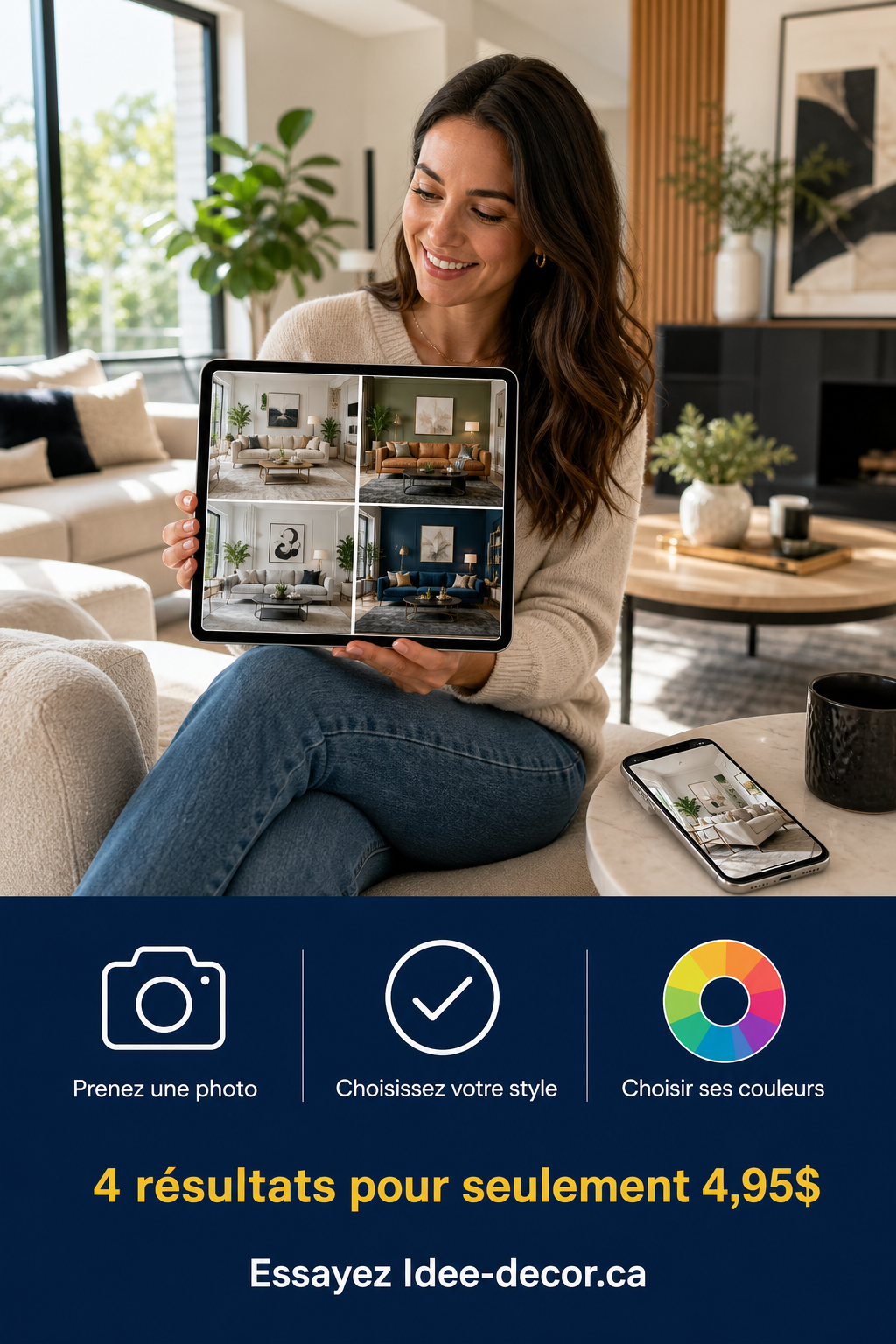 Prenez votre intérieur en photo avec votre cellulaire et recevez 4 idées de décoration