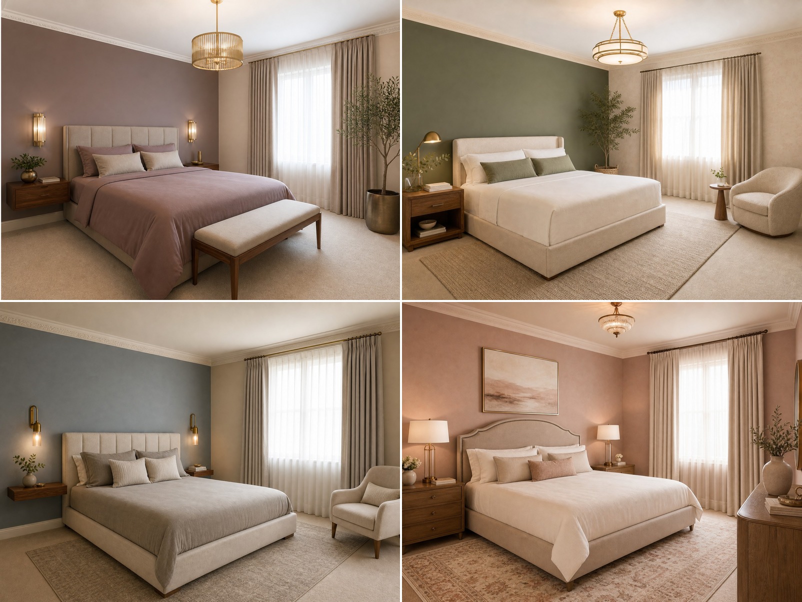 Chambre transformée en 4 styles modernes